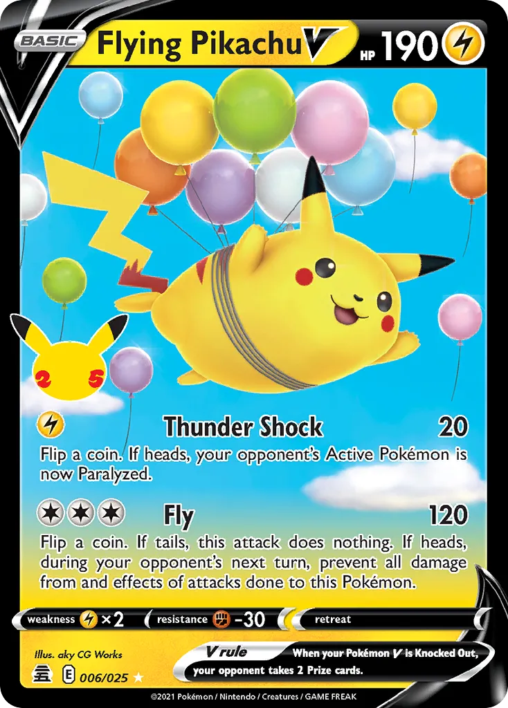 Flying Pikachu V #6, Celebrations