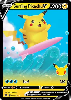 Surfing Pikachu V #8, Celebrations