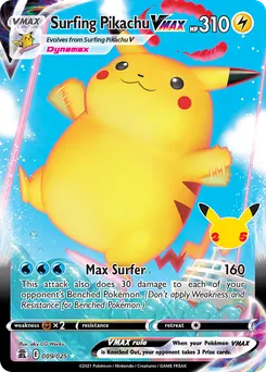 Surfing Pikachu VMAX #9, Standard