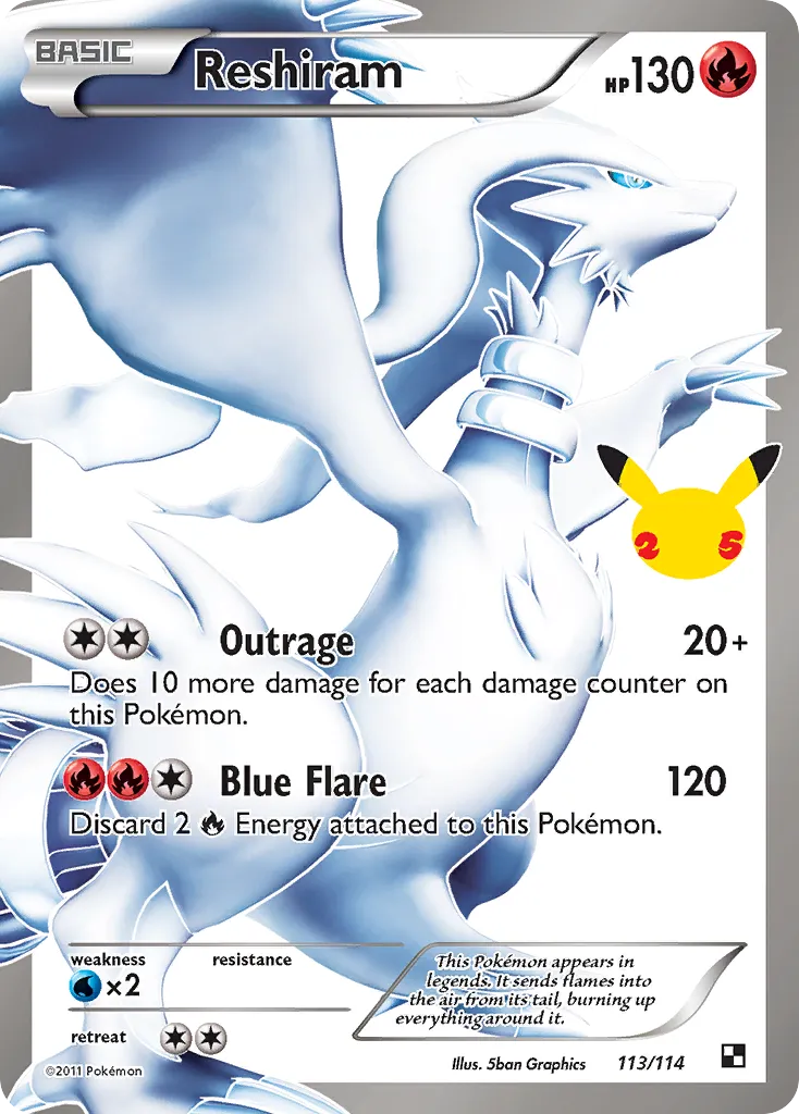 Reshiram #113, Celebrations: Classic Collection