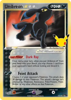 Umbreon ★ #17, Celebrations: Classic Collection