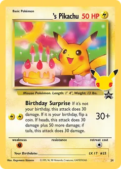 _____'s Pikachu #24, Celebrations: Classic Collection