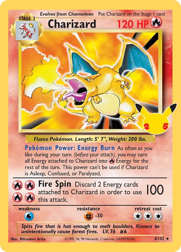 Charizard #4, Celebrations: Classic Collection