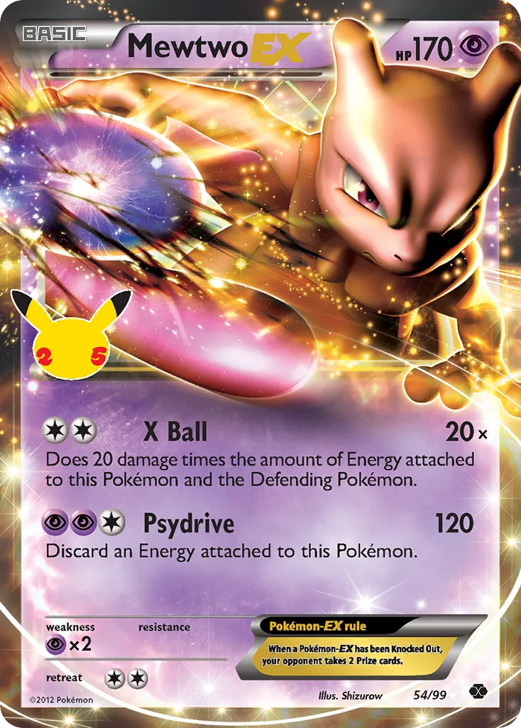 Mewtwo-EX #54, Celebrations: Classic Collection