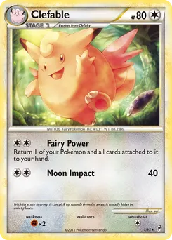 Clefable #1, Reverse Foil