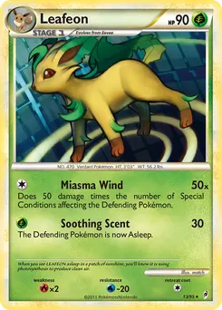 Leafeon #13, Reverse Foil