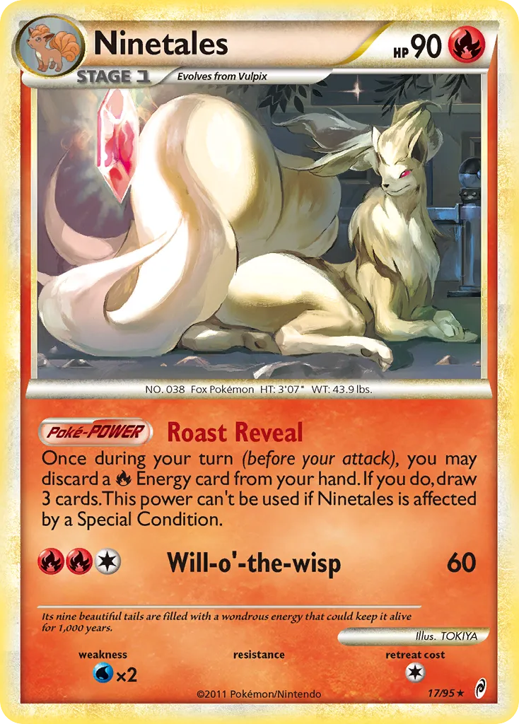 Ninetales #17, Call of Legends Reverse Foil