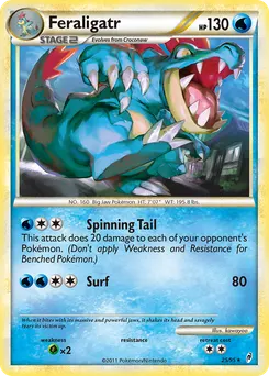 Feraligatr #25, Reverse Foil