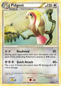 Pidgeot #30, Reverse Foil