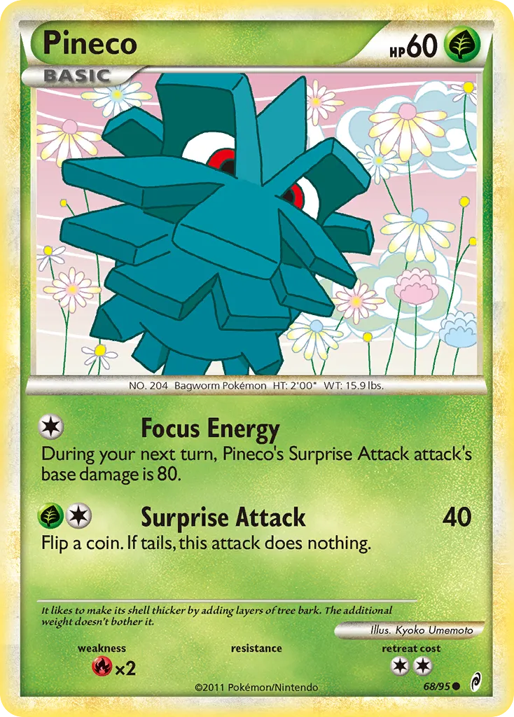 Pineco #68, Call of Legends Reverse Foil