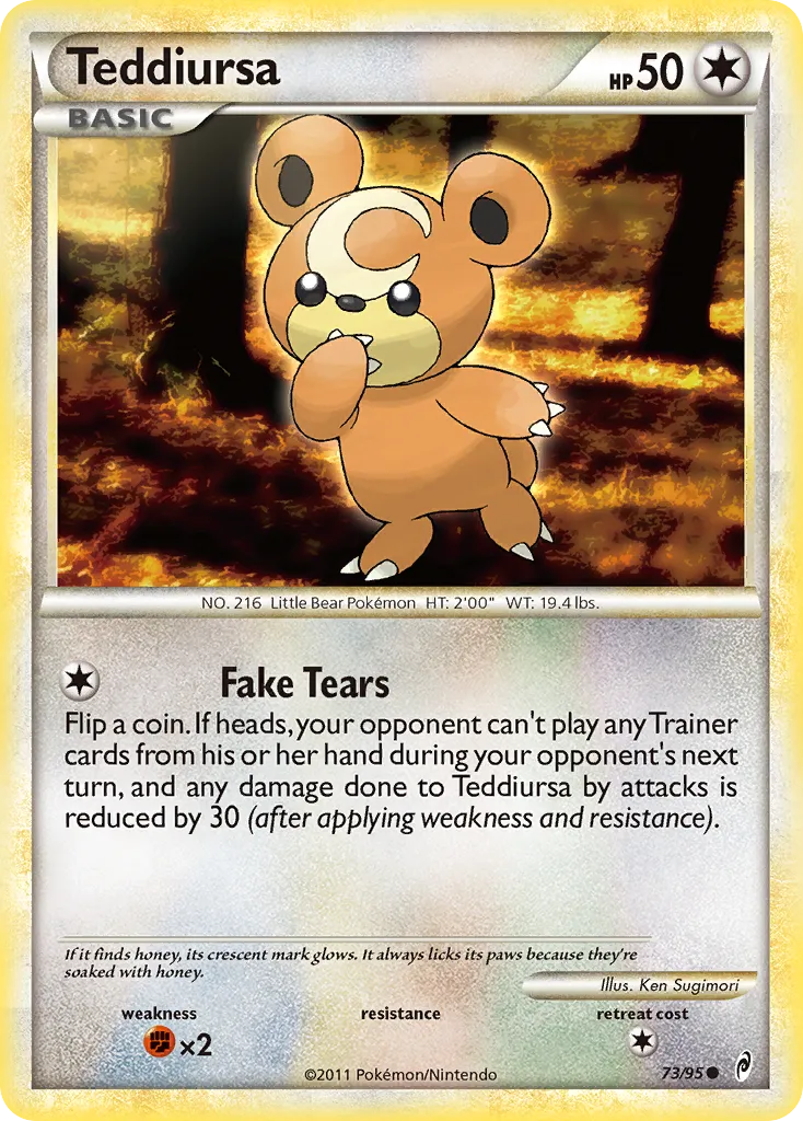 Teddiursa #73, Call of Legends Reverse Foil