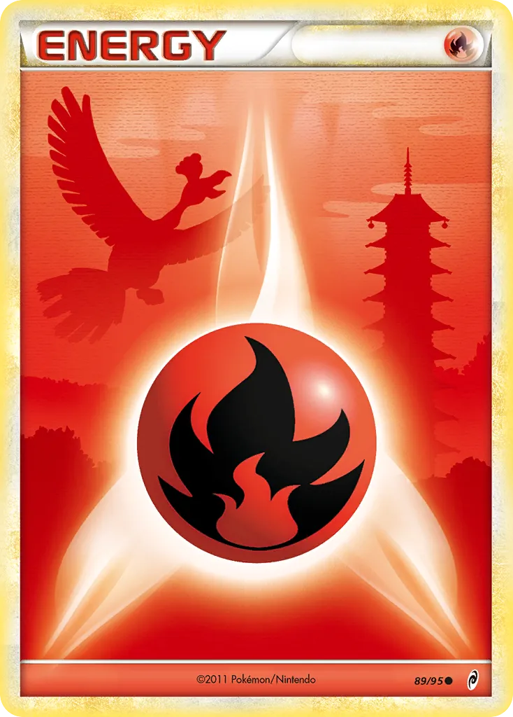 Fire Energy #89, Call of Legends Crosshatch-2011 Play! Pokemon