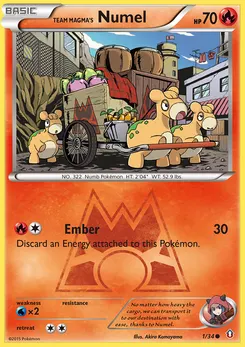 Team Magma's Numel #1, Reverse Foil