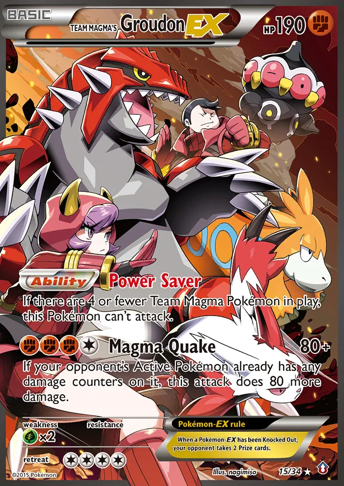 Team Magma's Groudon-EX #15, Double Crisis