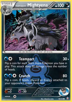 Team Aqua's Mightyena #18, Reverse Foil