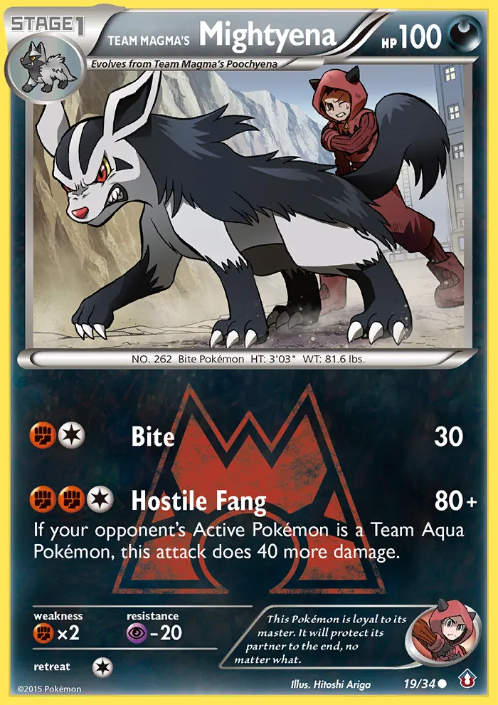 Team Magma's Mightyena #19, Double Crisis Reverse Foil