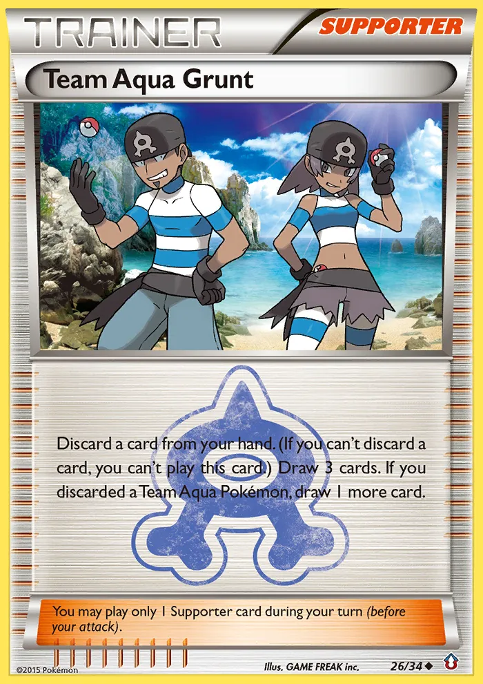 Team Aqua Grunt #26, Double Crisis Reverse Foil
