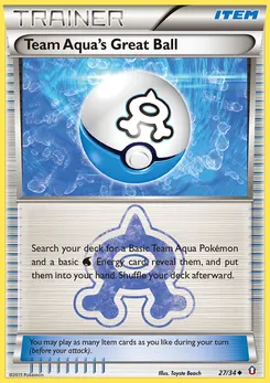 Team Aqua's Great Ball #27, Reverse Foil