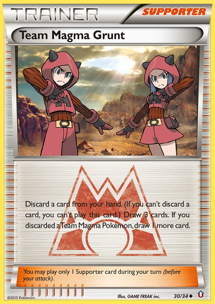 Team Magma Grunt #30, Double Crisis Reverse Foil