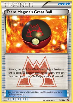 Team Magma's Great Ball #31, Reverse Foil
