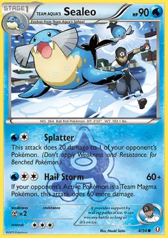 Team Aqua's Sealeo #4, Reverse Foil