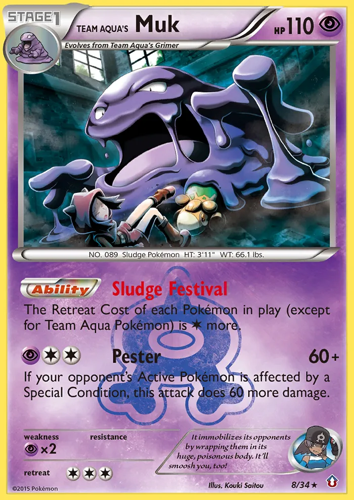 Team Aqua's Muk #8, Double Crisis