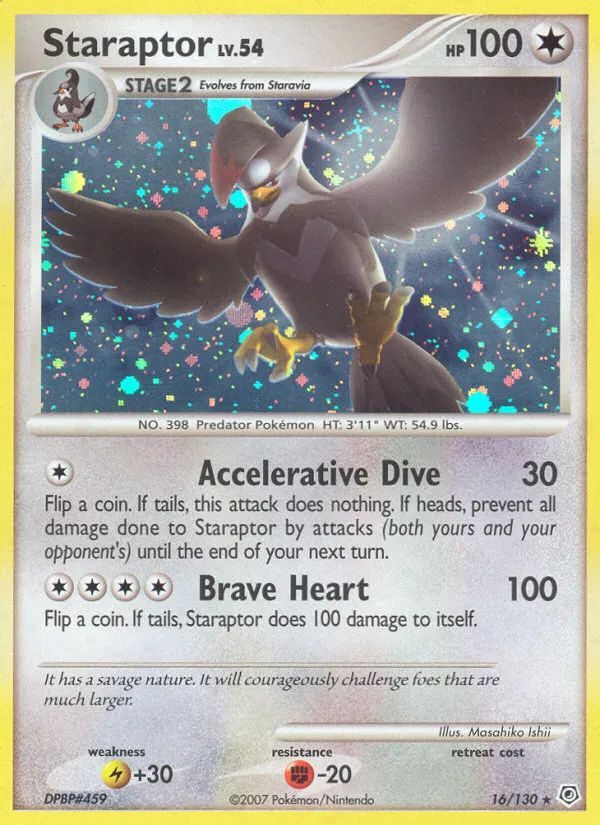 Staraptor #16, Diamond & Pearl Reverse Foil