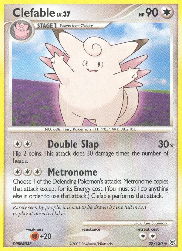 Clefable #22, Diamond & Pearl