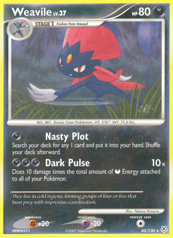 Weavile #40, Diamond & Pearl