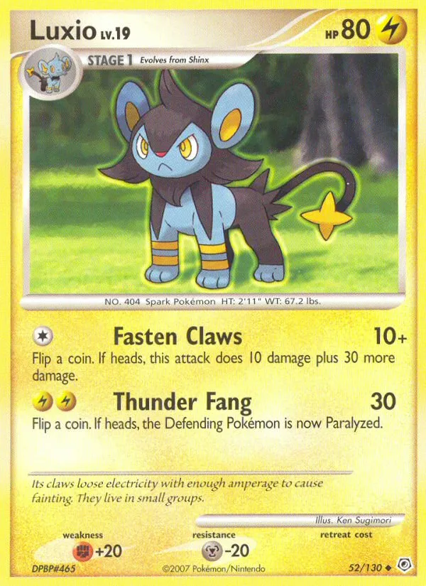 Luxio #52, Diamond & Pearl Prerelease-Staff