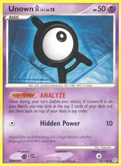 Unown [A] #65, Reverse Foil