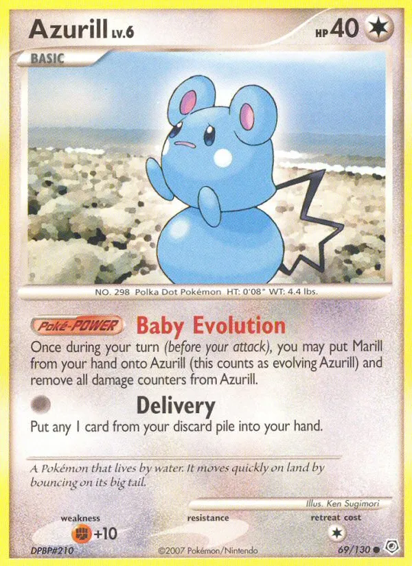 Azurill #69, Diamond & Pearl Reverse Foil
