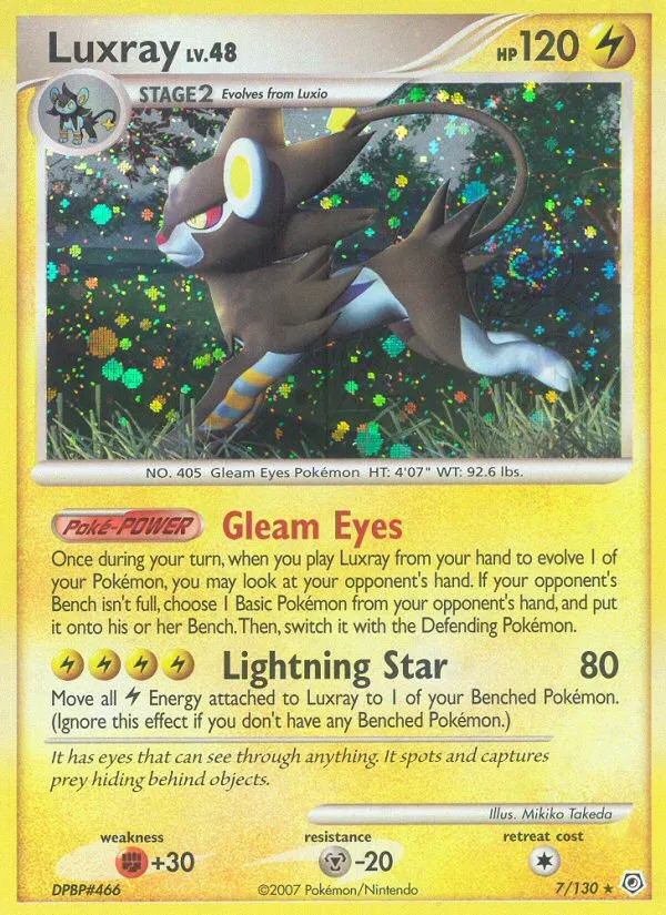 Luxray #7, Diamond & Pearl Holo