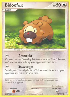 Bidoof #70, Reverse Foil