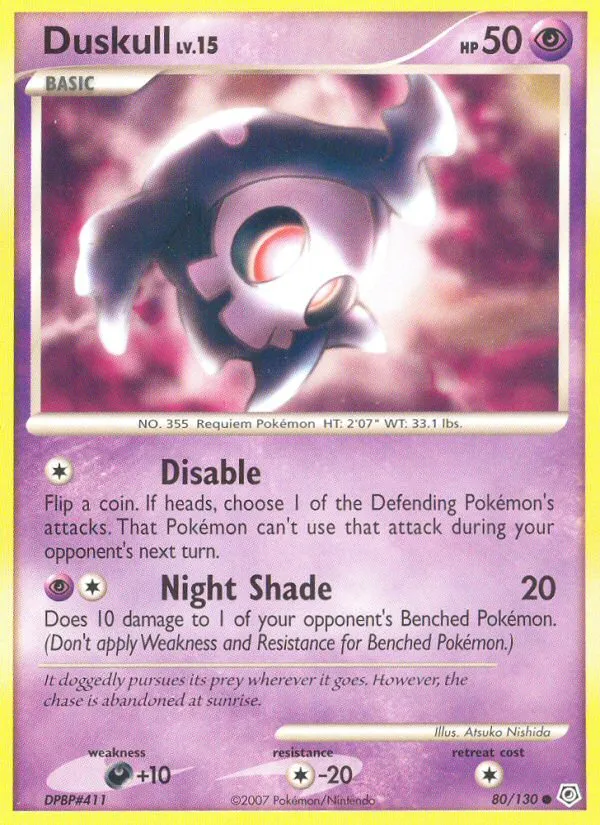 Duskull #80, Diamond & Pearl Reverse Foil