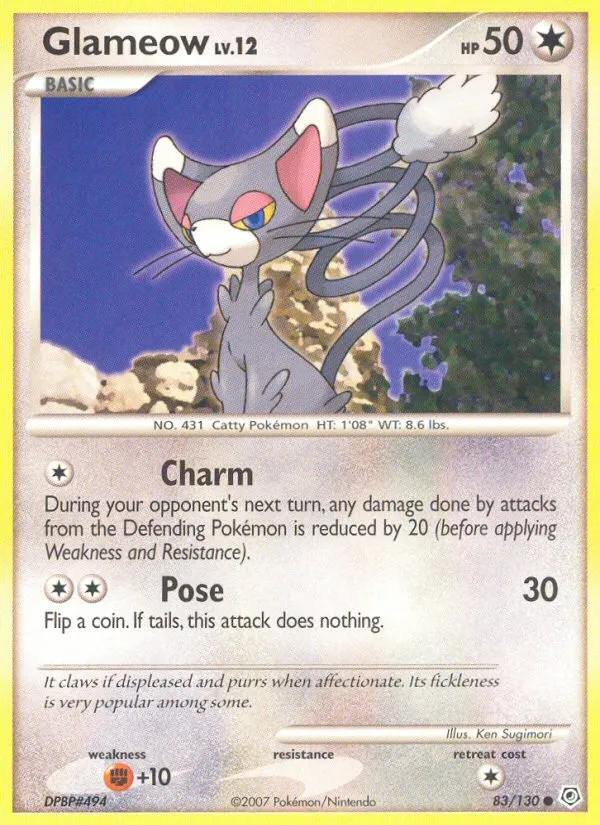 Glameow #83, Diamond & Pearl Pokemon Countdown Calendar