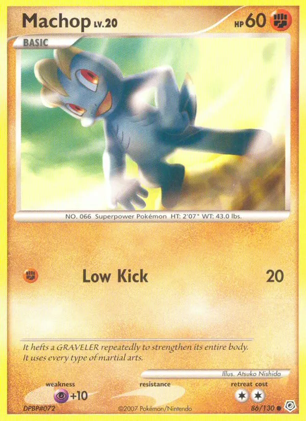 Machop #86, Diamond & Pearl Reverse Foil