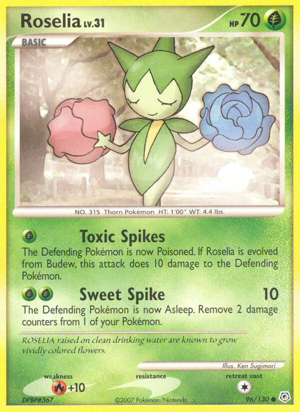 Roselia #96, Diamond & Pearl Reverse Foil