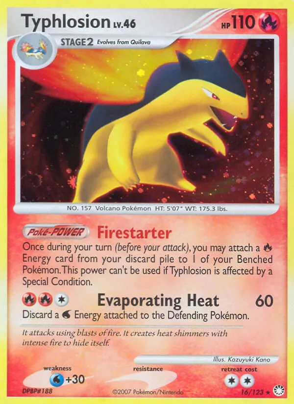 Typhlosion #16, Mysterious Treasures Incomplete Holo Error