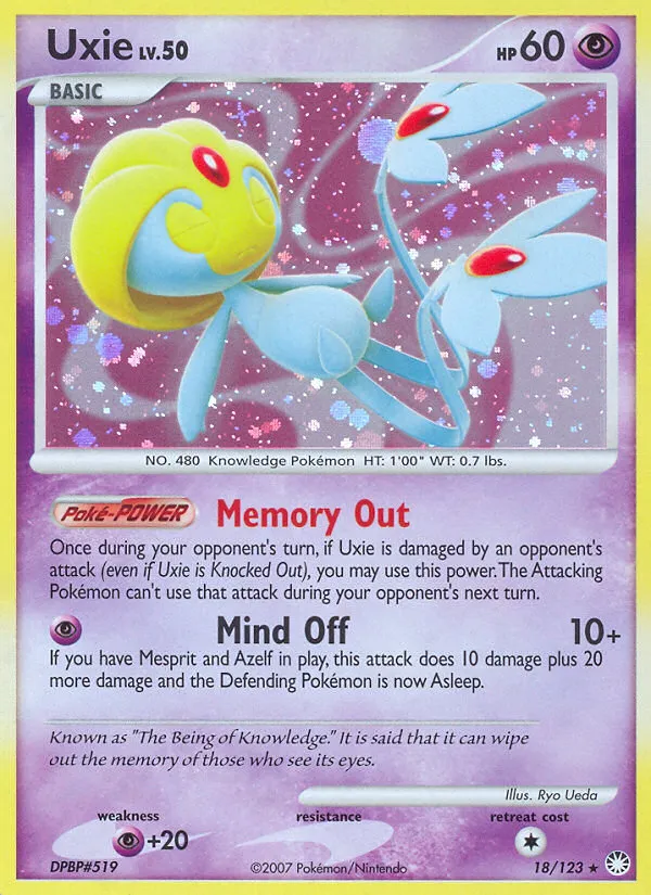 Uxie #18, Mysterious Treasures Reverse Foil