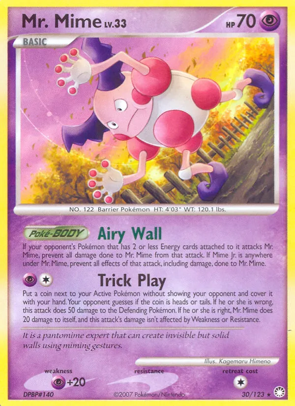 Mr. Mime #30, Mysterious Treasures Reverse Foil