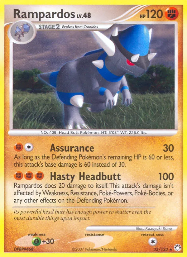 Rampardos #33, Mysterious Treasures Reverse Foil