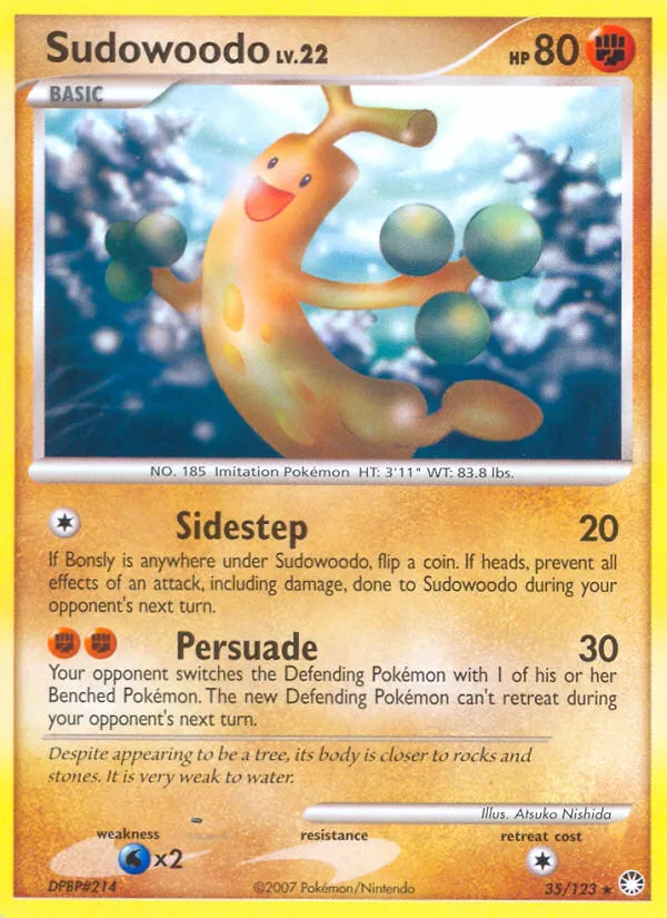 Sudowoodo #35, Mysterious Treasures Reverse Foil