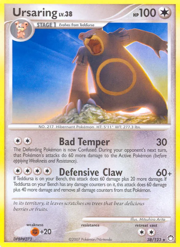 Ursaring #38, Mysterious Treasures Reverse Foil
