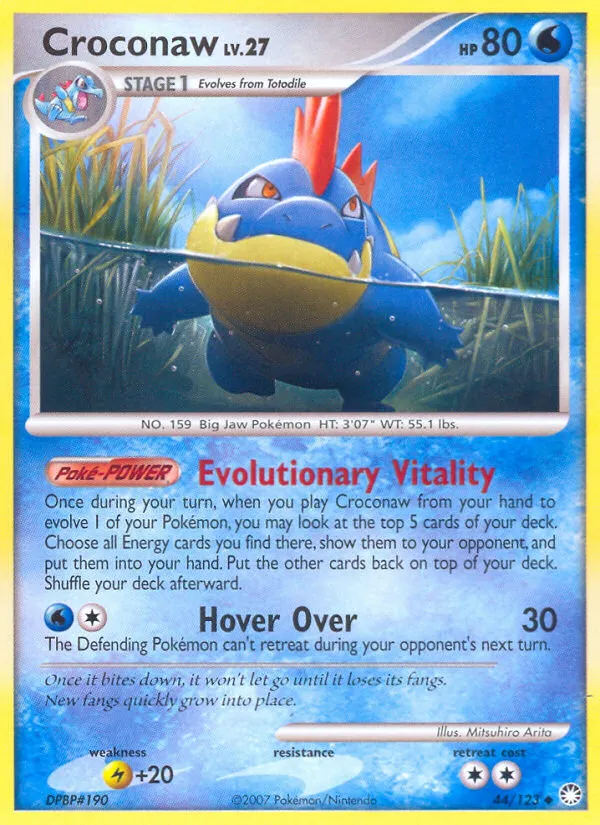 Croconaw #44, Mysterious Treasures Reverse Foil