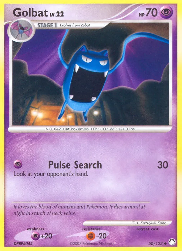 Golbat #50, Mysterious Treasures Reverse Foil