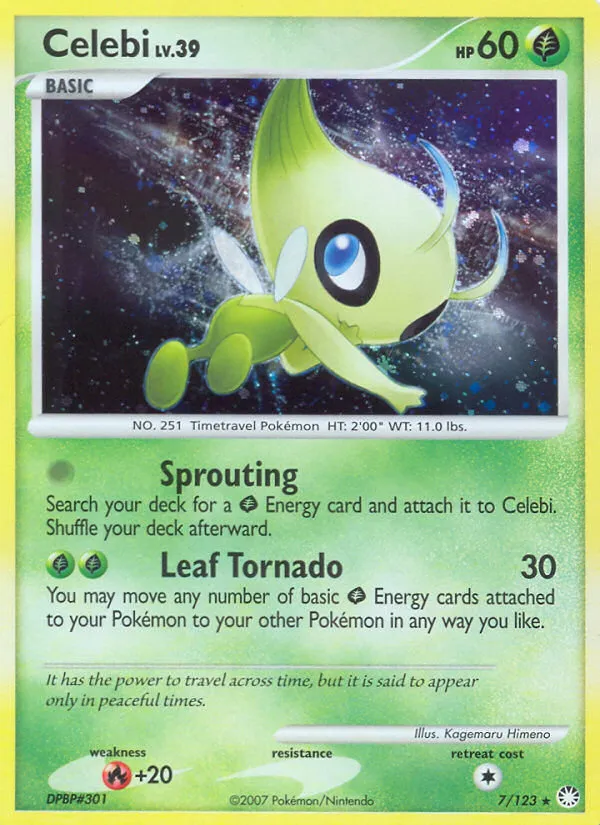 Celebi #7, Mysterious Treasures Reverse Foil