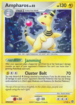 Ampharos #1, Reverse Foil