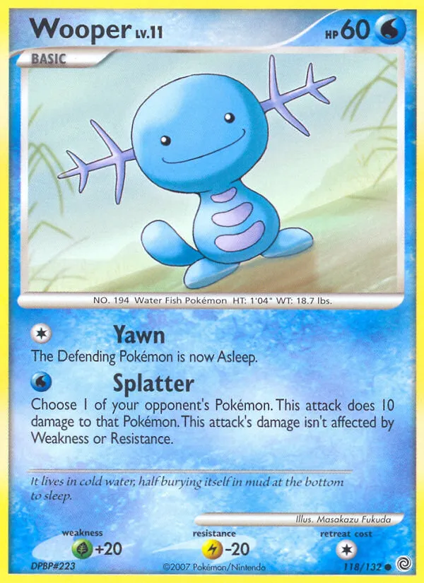 Wooper #118, Secret Wonders Reverse Foil