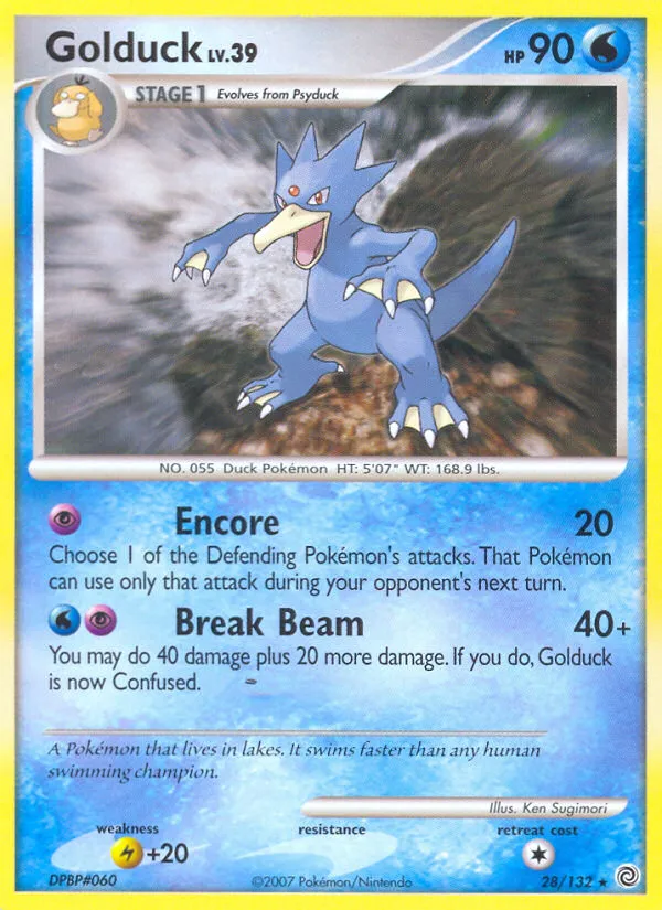 Golduck #28, Secret Wonders Reverse Foil